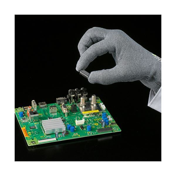  ショーワグローブ AC 200 制電フォルテックスフィット手袋 M グレー 60双 使い捨て手袋 使いきり手袋 キッチンゴム手袋 キッチン消耗品