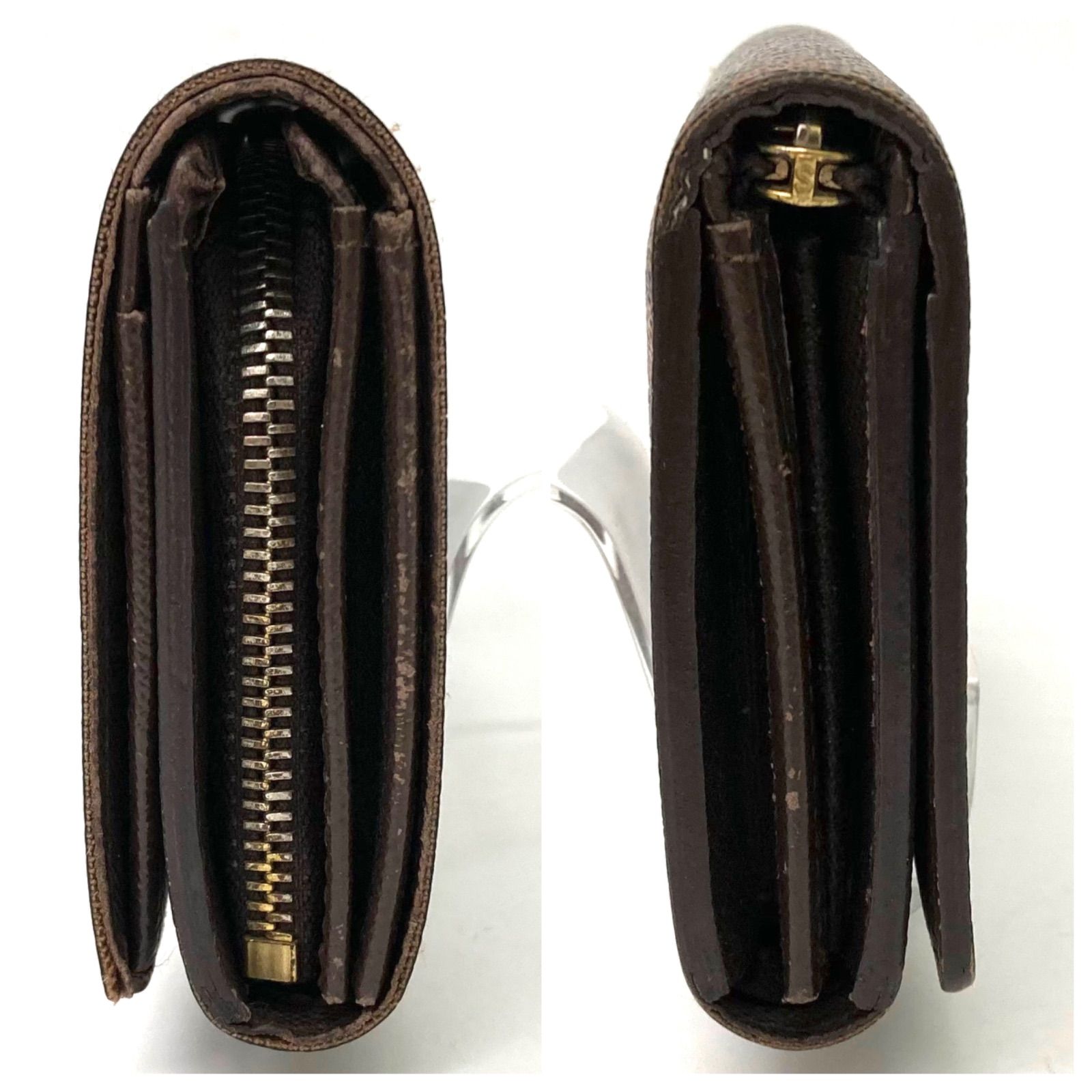 LOUIS VUITTON】ルイヴィトン ダミエ ポルトフォイユ トレゾール 折り