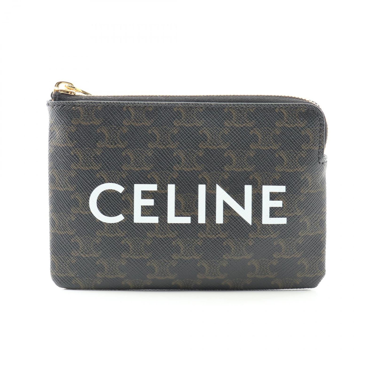 セリーヌ CELINE コインケース コインパース トリオンフ 10C662CA238NO ブラック PVCコーティングキャンバス コインケース レディース