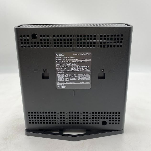 開封済・未使用品】NEC Wi-Fi 無線LANルータ dual_band Aterm PA-WX5400HP A0902 1015ML013  0120241002100425 - メルカリ