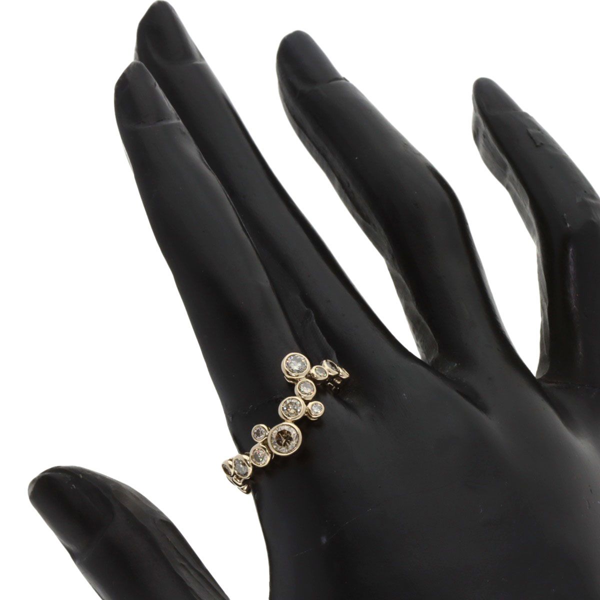 Kashikey カシケイ ベゼル ブラウン ダイヤモンド リング 指輪 K18YG レディース SIROKUMA-CORPORATION_COM