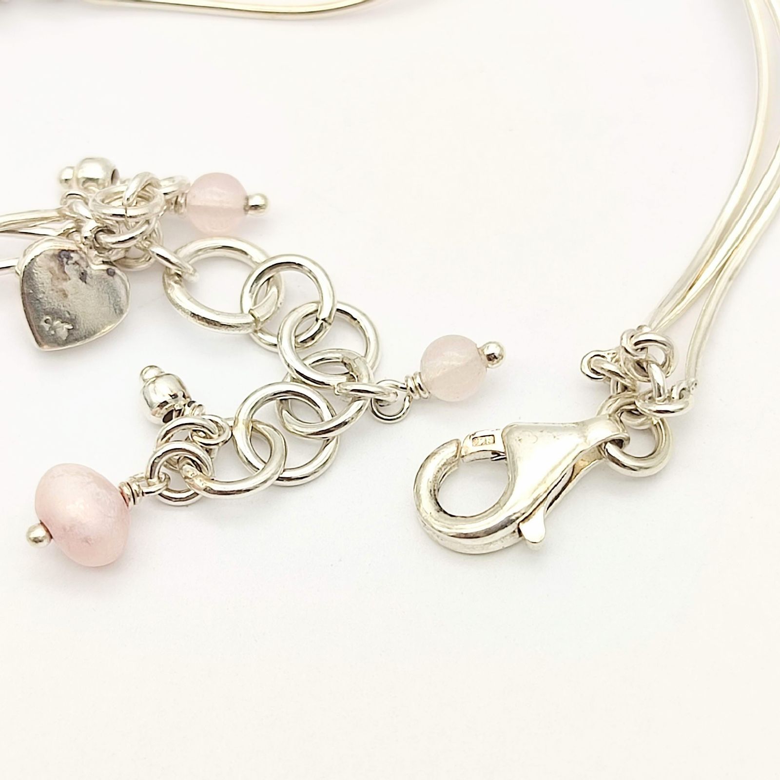 美品】ハートチャームブレスレット SILVER シルバー925 - メルカリ