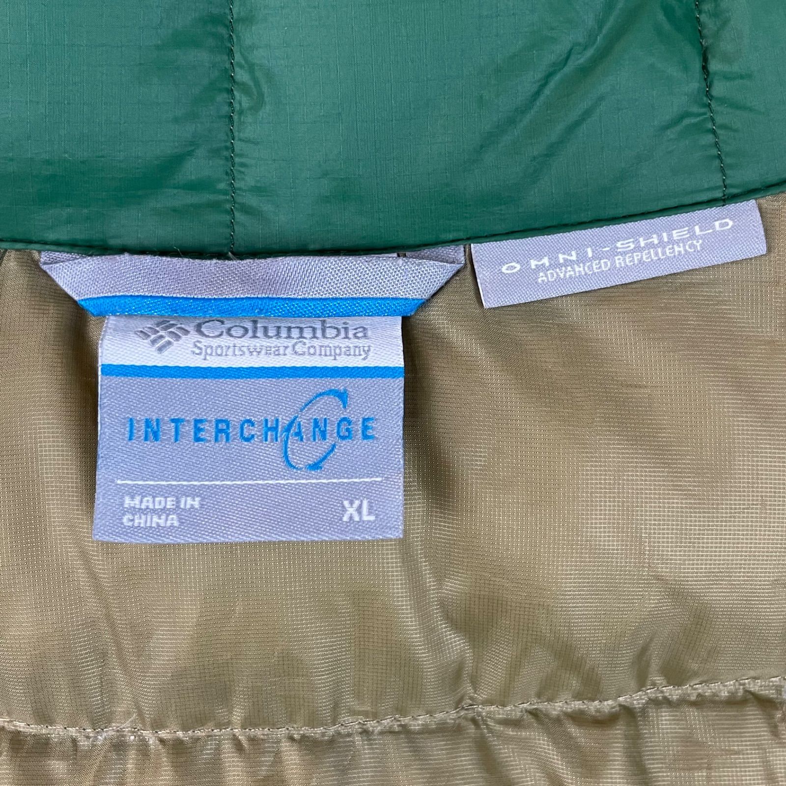 Columbia INTERCHANGE Logo Embroidery Down Jacket Green コロンビア 