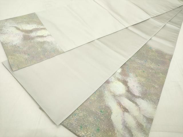 平和屋着物▽スリーシーズン　春夏秋　両面　太鼓柄袋帯　すくい織　霞文　正絹　逸品　CABB5638hy 平和屋着物▽スリーシーズン 春夏秋 両面 太鼓柄袋帯 すくい織 霞