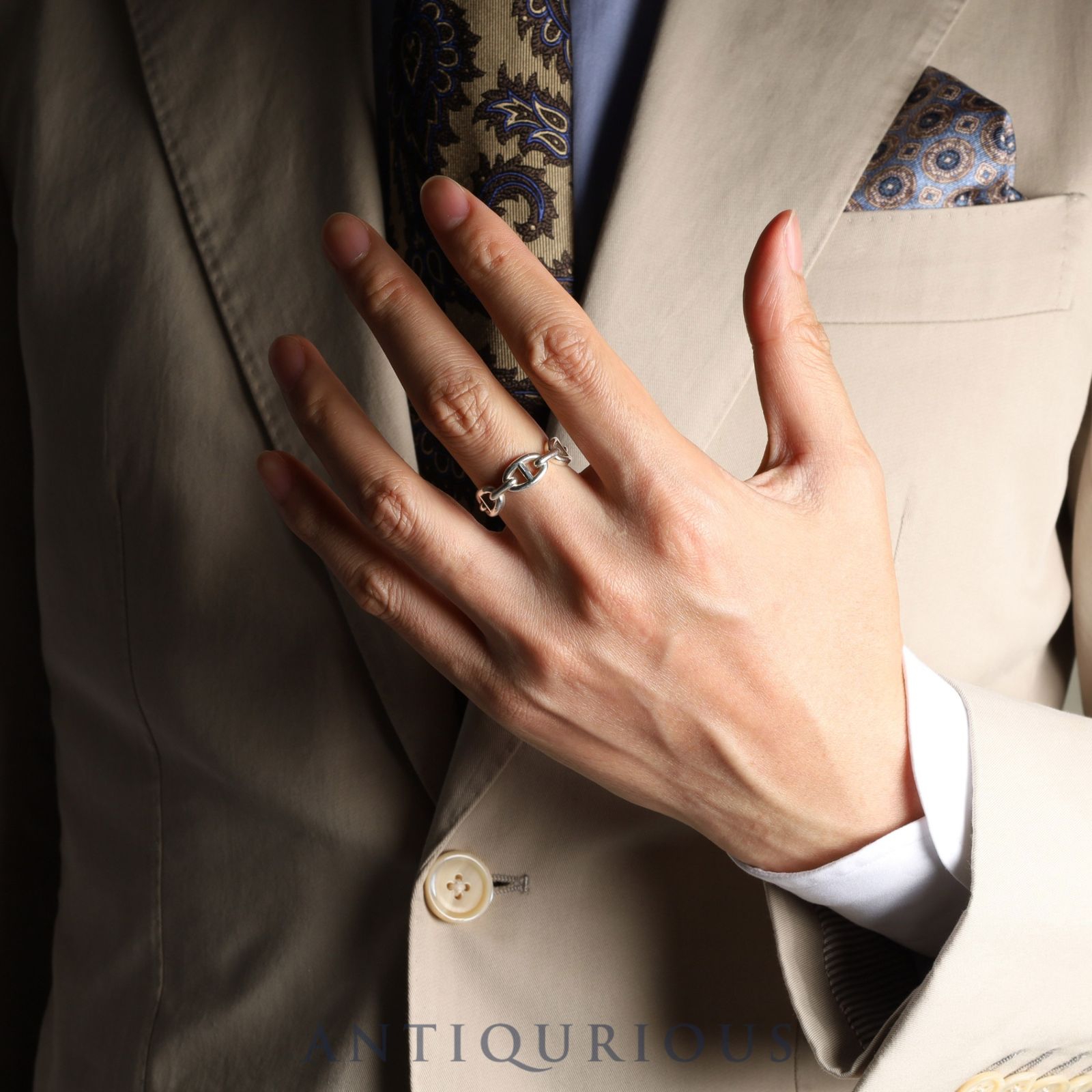 【手元をエレガントに…】エルメス アンシェネリング PM HERMES エルメス リング アンシェネ PM Enchainee Ring