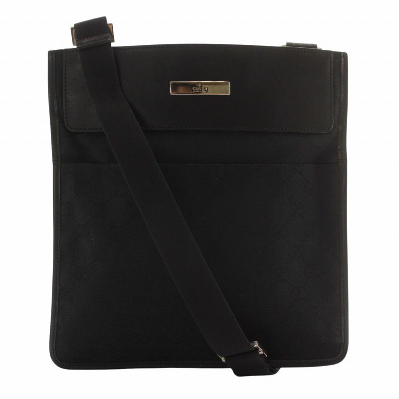 グッチ GUCCI ショルダーバッグ GGキャンバス レザー スクエア