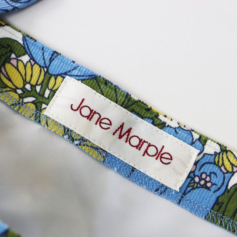 試着 2025AW ジェーンマープル Jane marple リバティ Tudor fields strap dress ストラップドレス M ブルー ワンピース 2400014596434