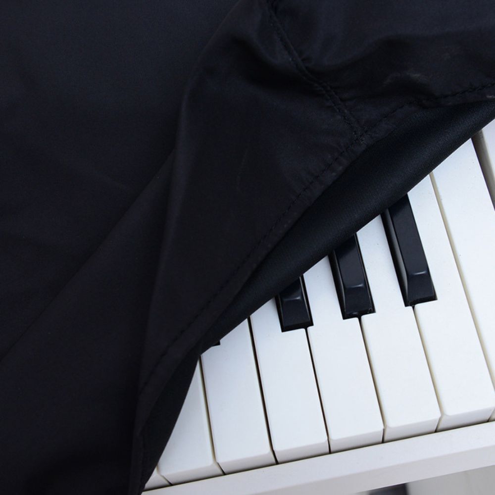 ブラック 88keyカバー 電子ピアノカバー CRB001 電子ピアノカバー キーボードカバー ダストカバー キーボード保護 ピアノキーボード キーボード 鍵盤 電子ピアノ デジタルピアノ カバー 軽量 調整可能 弾性コード 防塵 ホコリ 汚れ