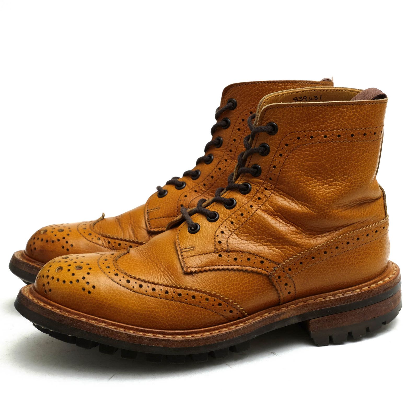Tricker's トリッカーズ カントリーブーツ レースアップ レザー 茶色 Tricker's トリッカーズ カントリーブーツ レースアップ レザー 茶色