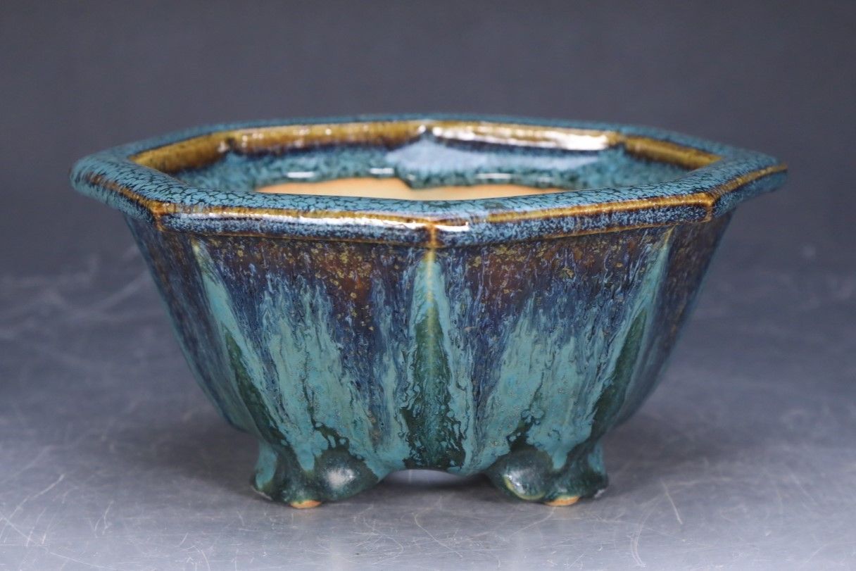 石井盆栽 風香窯 鉢 盆栽鉢 p-066