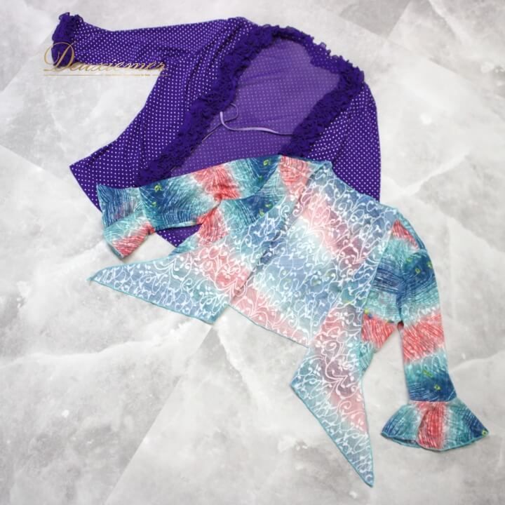 【美品 社交ダンス衣装】トップス ICHIOKU 紫 かわいい レース 可愛い 社交ダンス 衣装 袖 紫 パープル系 イチオク ICHIOKU レース 軽い 薄い