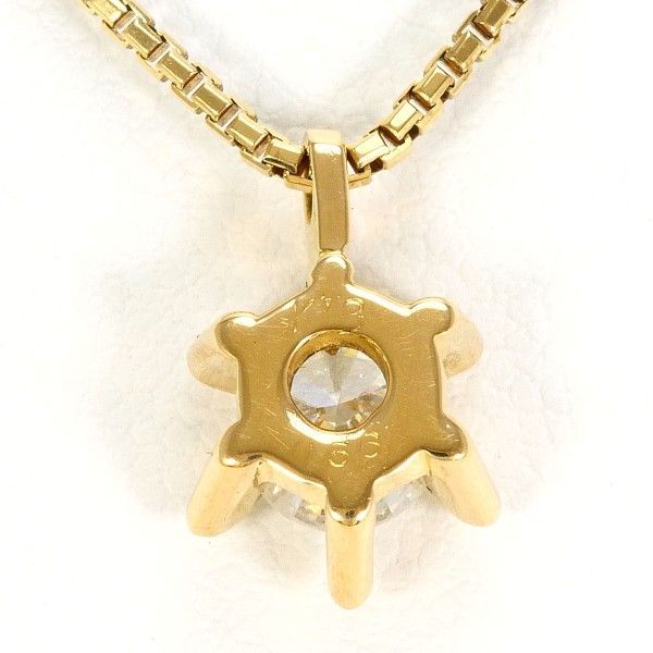 可愛いクリスマスツリーやギフトが！ K18YG ネックレス 約 総重量約4.9g 鑑別書 0.56 ダイヤ NECKLACE バックル