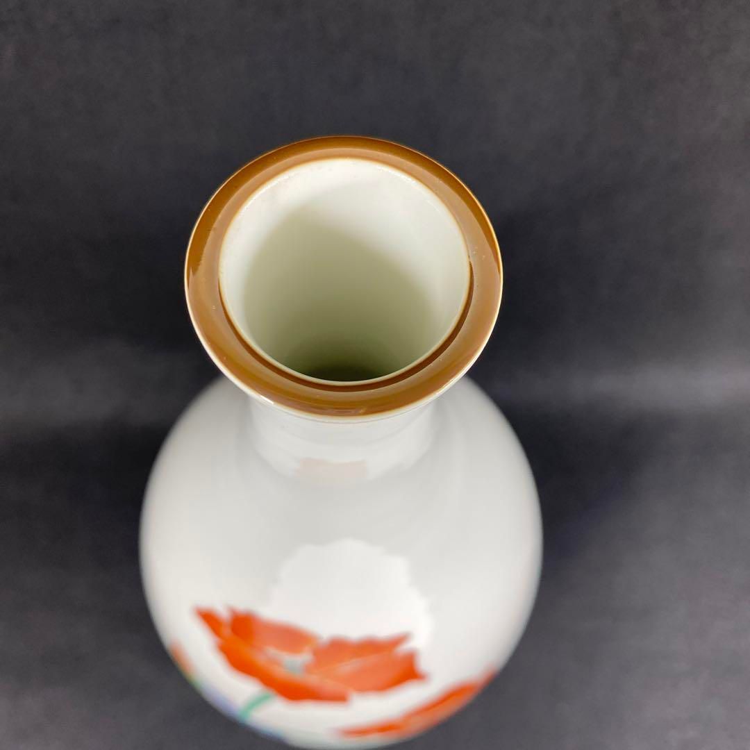 人間国宝　故十四代　酒井田柿右衛門　濁手本人作花瓶　高さ28.5㎝ 人間国宝 故十四代 酒井田柿右衛門 濁手本人作花瓶 高さ28.5㎝ - メルカリ