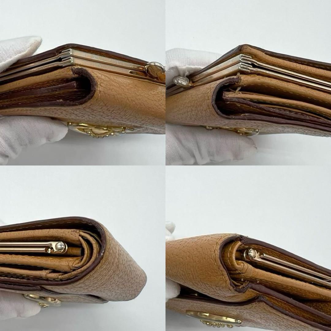 【良品】ヴィヴィアン 三つ折 がま口財布 エグゼクティブ オーブ キャメル 良品】ヴィヴィアン 三つ折 がま口財布 エグゼクティブ オーブ
