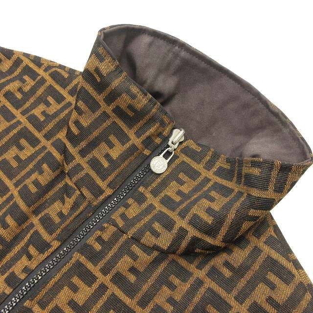 FENDI フェンディ ズッカ柄　ロゴ刺繍 リバーシブル コート　バックプリント 楽天市場】フェンディ FENDI ズッカ柄 リバーシブルコート 衣料