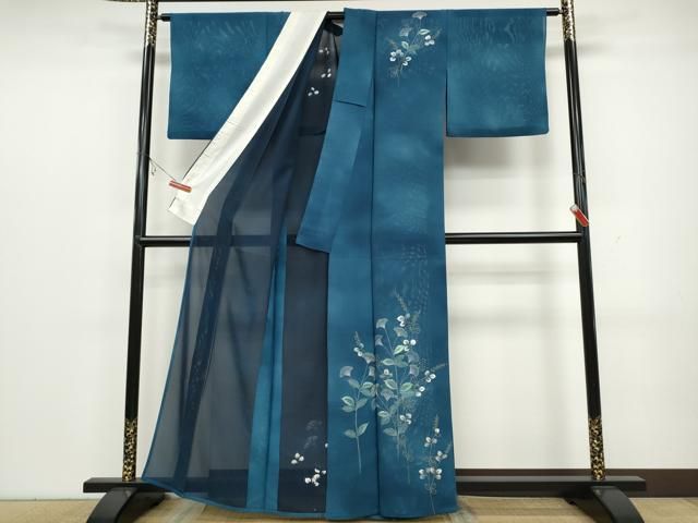 平和屋着物○中国三大刺繍 相良刺繍 総刺繍 塩瀬 九寸名古屋帯 枝花文