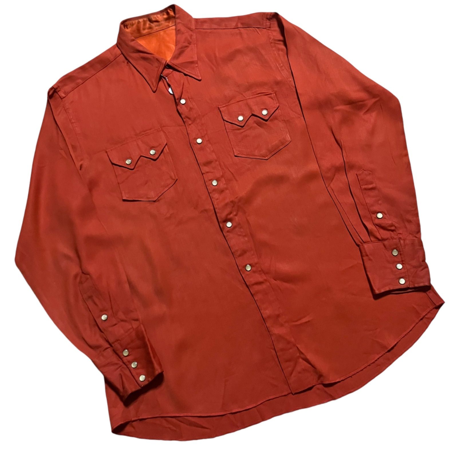 Unknown】60s Rayon Western Shirt 16M 【公式通販】