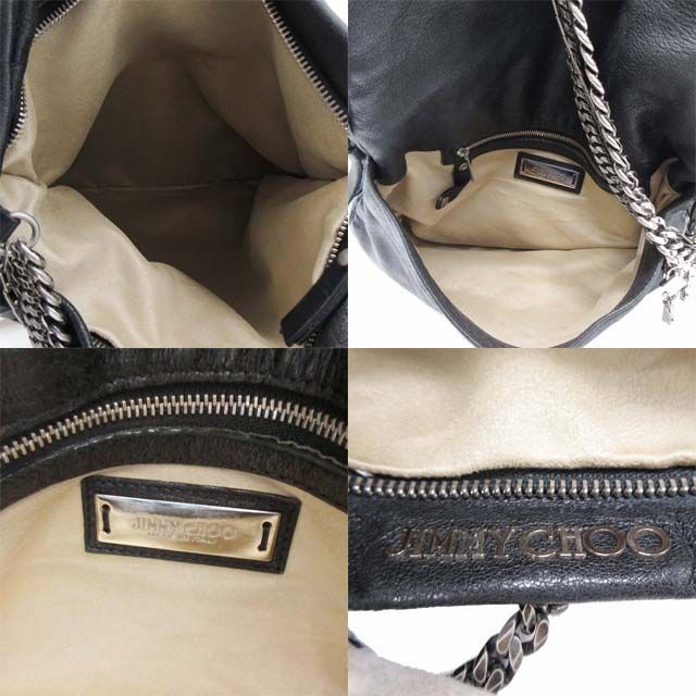 ジミーチュウ JIMMY CHOO BIKER バイカー 3連 チェーン ショルダバッグ