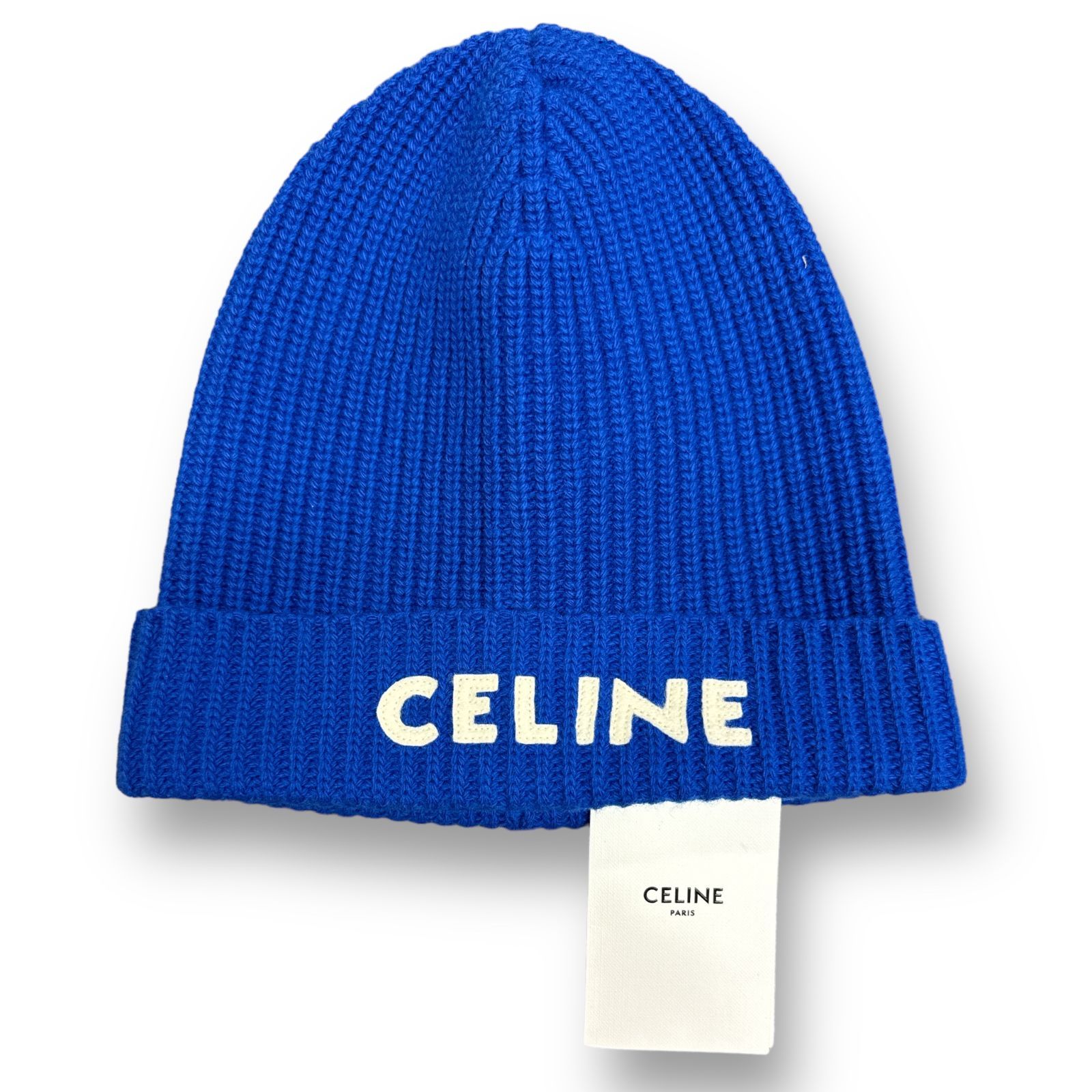 国内正規 定価57200円 未使用 CELINE ニット帽 / リブ編みウール 