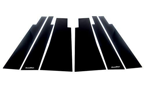 【限定価格】SecondStage 三菱 デリカ D:5 前期専用 ピラーガーニッシュ 純正バイザー装着車専用 ピアノブラック/ B007BLK