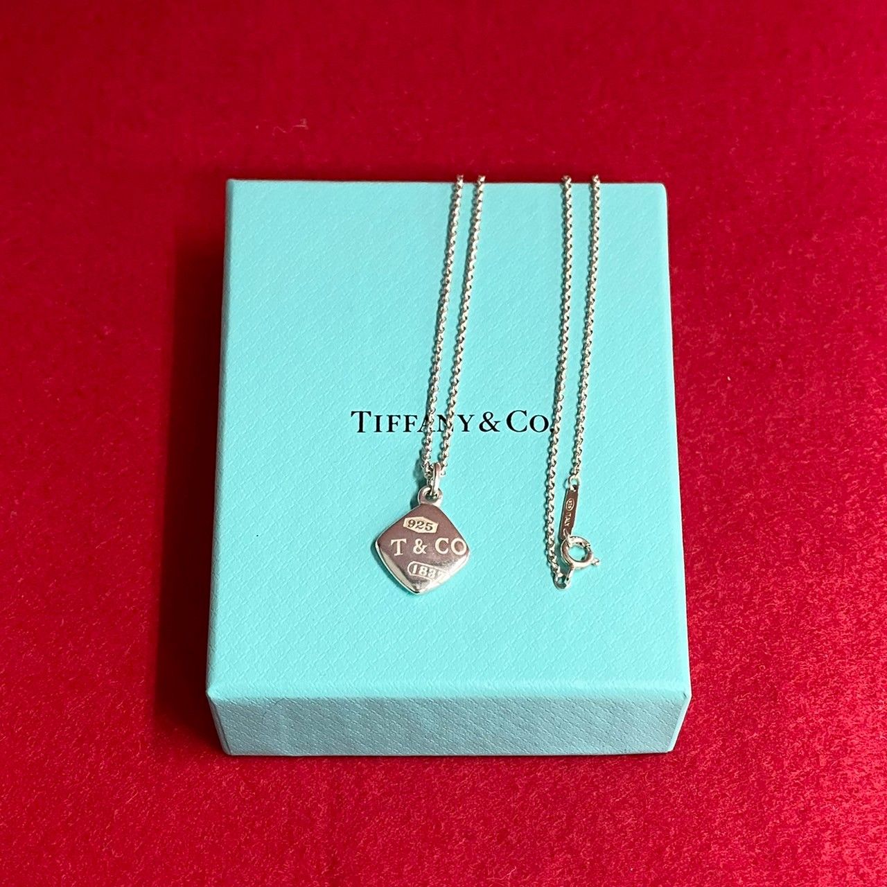 希少　極美品　Tiffany & Co. シルバー ネックレス　ロゴトップ 極 美品 TIFFANY&Co. ティファニー T&CO 1837 ロゴ 刻印