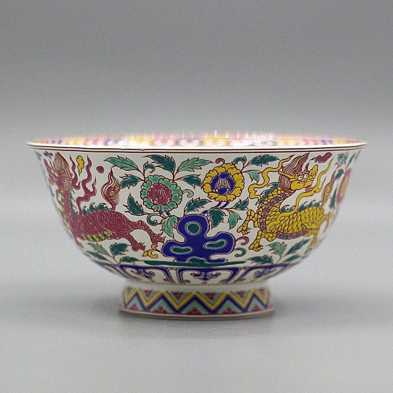 大清乾隆鯖山水花卉図紋碗  景徳鎮 陶磁器 装飾品 現代工芸品 美術品 置物 大清乾隆鯖山水花卉図紋碗 景徳鎮 陶磁器 装飾品 現代工芸品