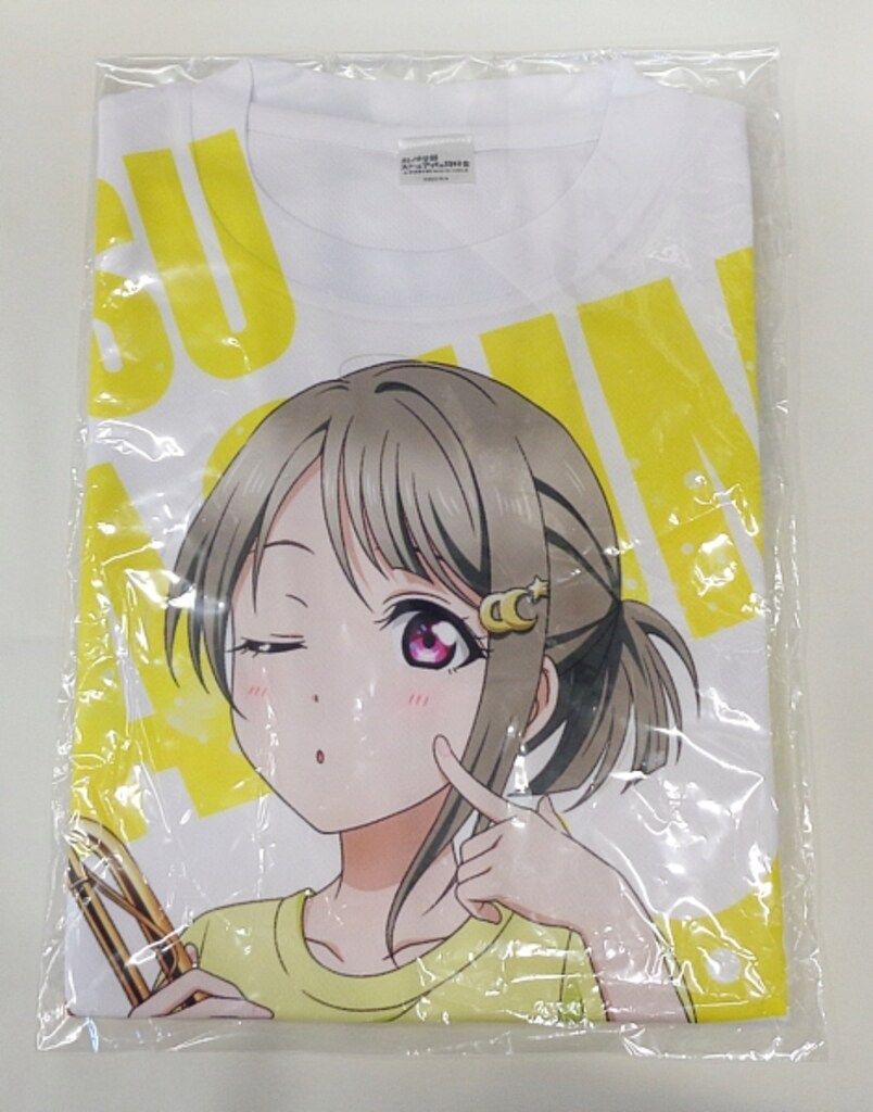 コンテンツシード ラブライブ!虹ヶ咲学園スクールアイドル同好会 フルグラフィックTシャツ 中須かすみ ODAIBAND ver. ホワイト フリーサイズ 白F