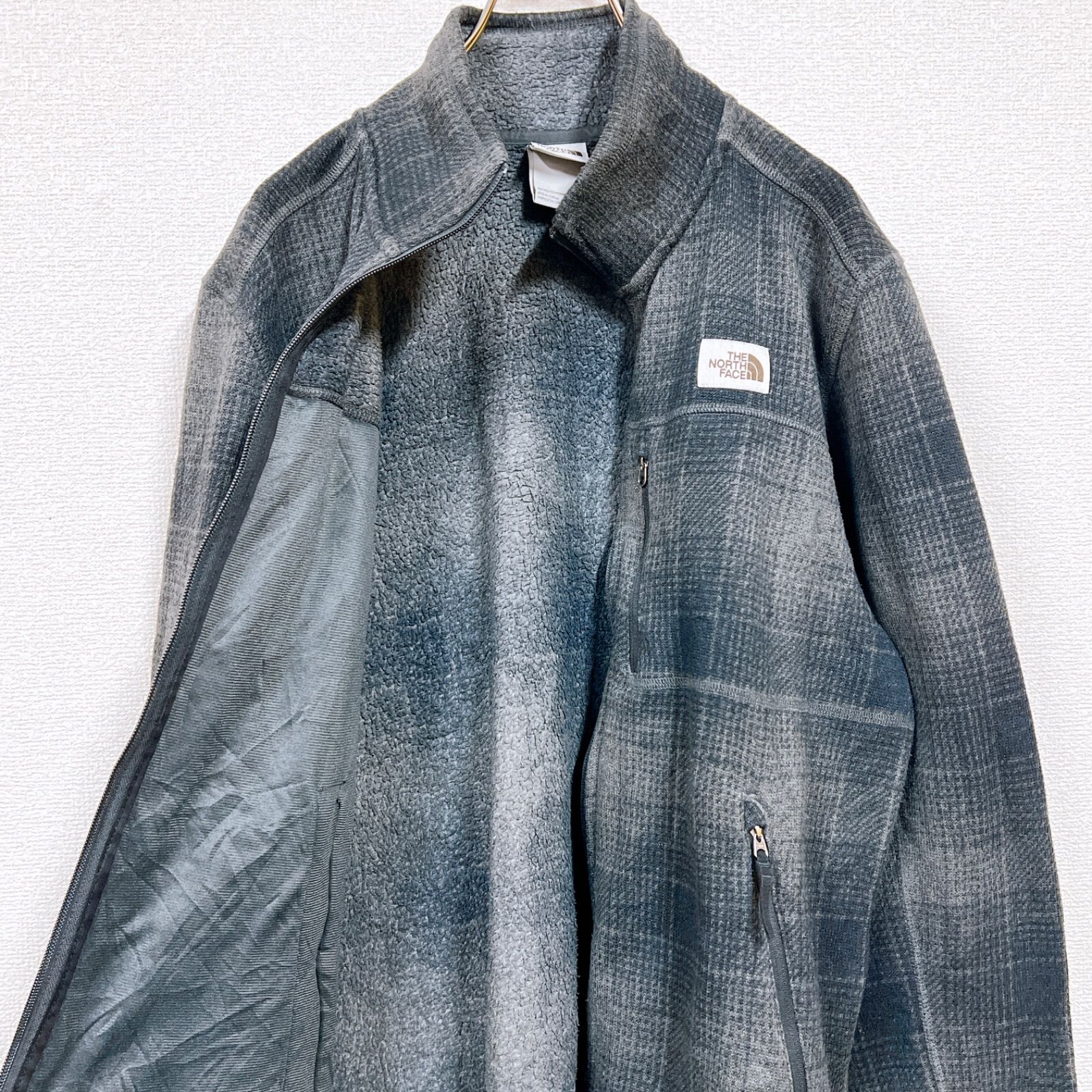 美品】THE NORTH FACE ザ・ノースフェイス ブラック グレー チェック柄  