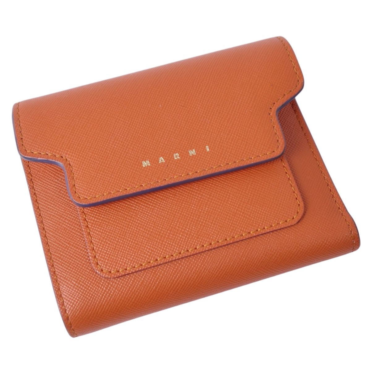 極美品 マルニ MARNI 財布 コンパクトウォレット レザー イタリア製 三 