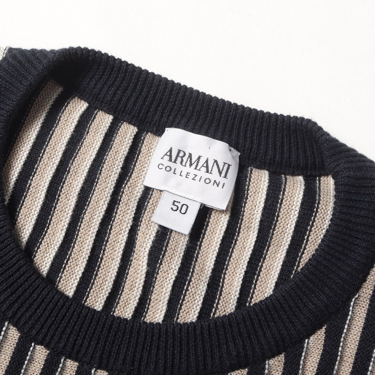 ARMANI COLLEZIONI アルマーニコレツォーニ ニット ベージュ ブラック 