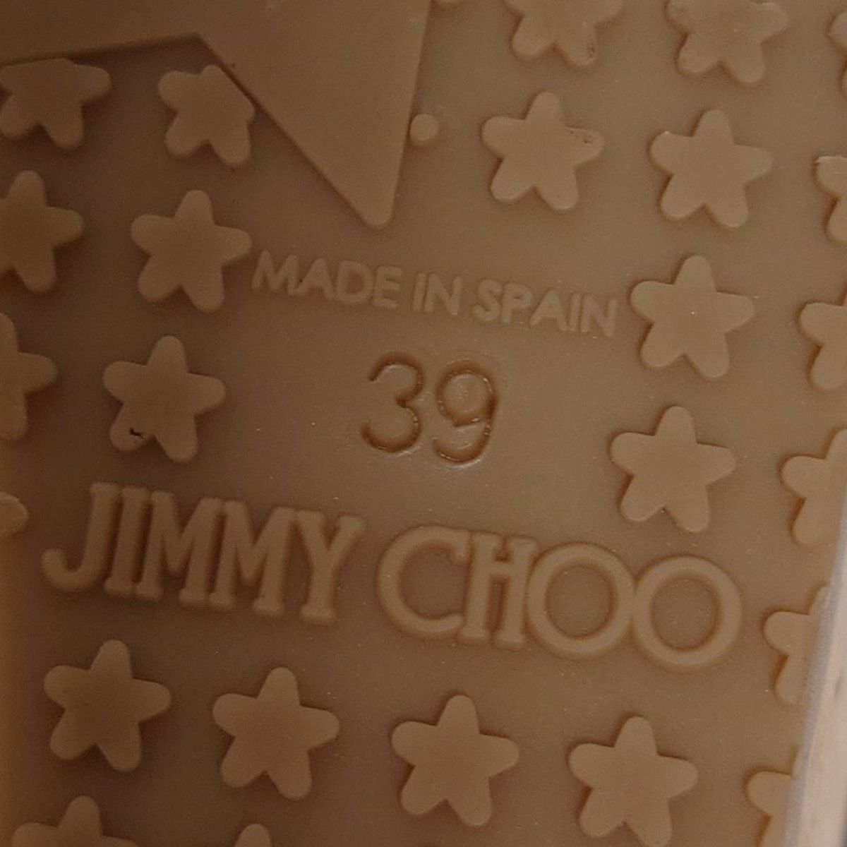 ジミーチュウ サンダル 39 レディース - 黒×ライトブラウン×ゴールド スタッズ|スター 星 |オープントゥ|ウェッジソール レザー KIN-KAAI_COM