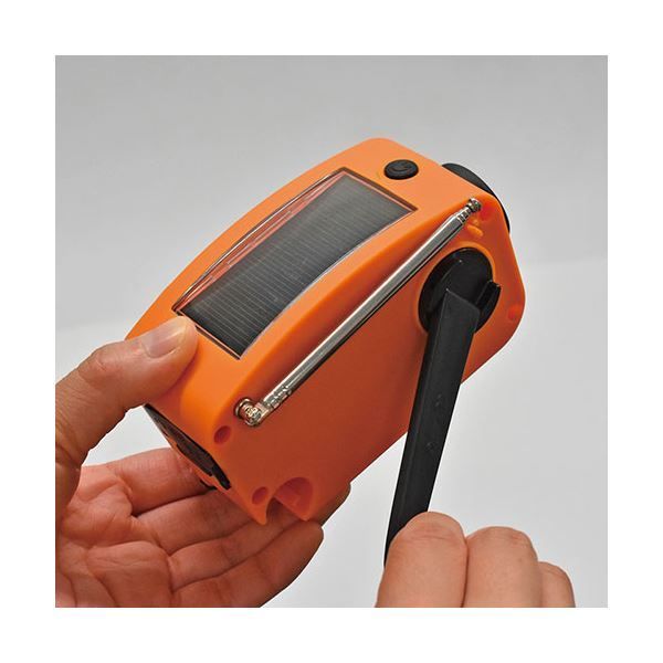 Solpa 手回し ソーラー蓄電ラジオ チャージオ ミニ 11.7×6.7×6.7cm C6015567