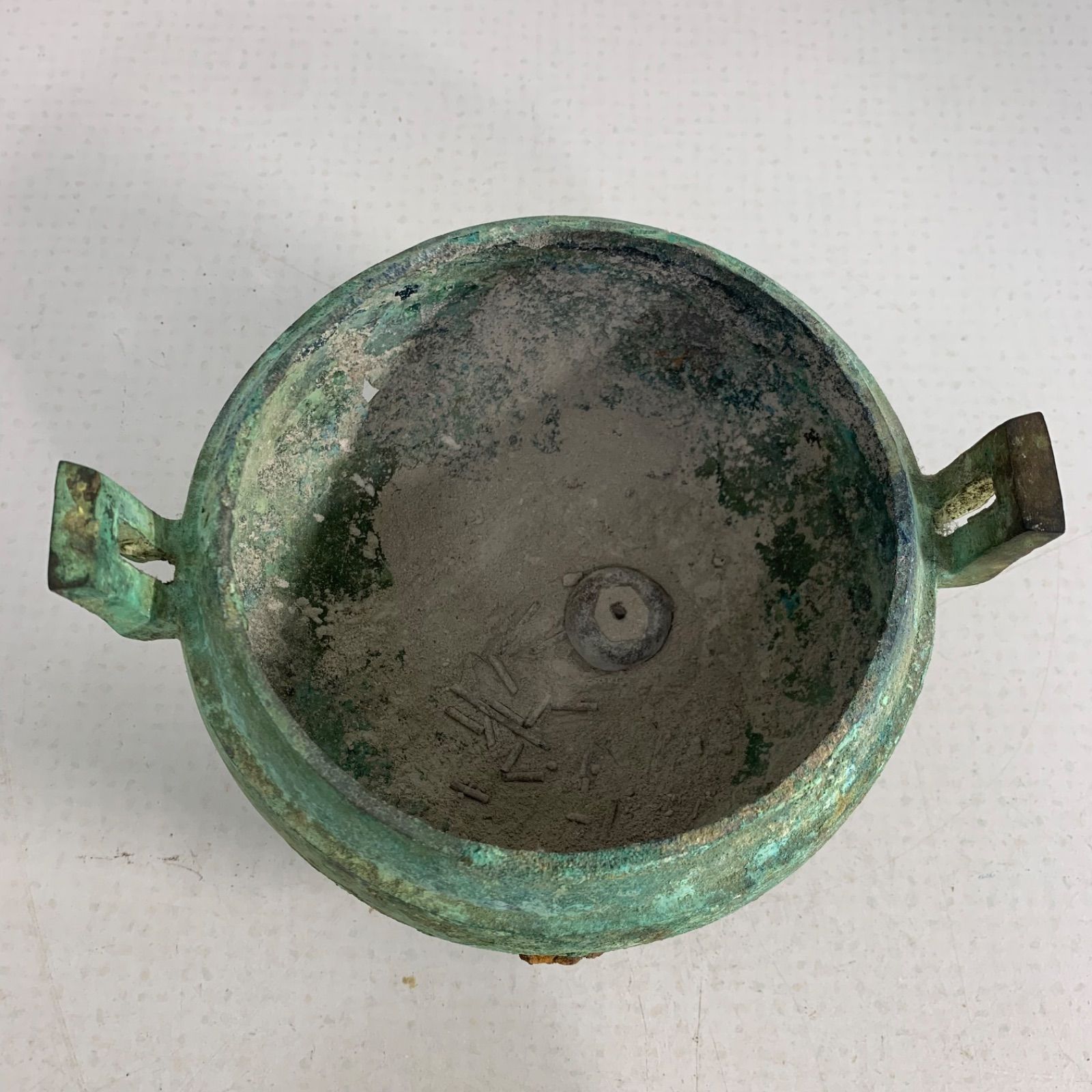 中国 漢代 漢時代 青銅鼎 銅器 青銅器 香炉 三足 時代物 古美術