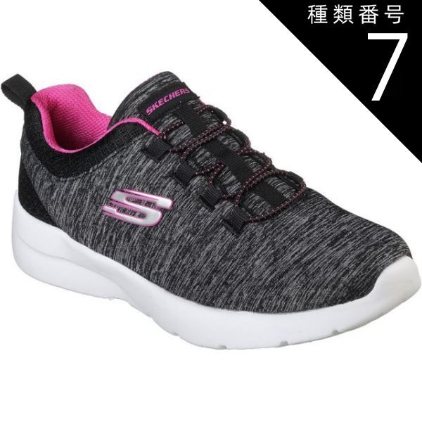 種類7:ﾌﾞﾗｯｸ/ﾎｯﾄﾋﾟﾝ/25.0(0192283403439) Skechers(スケッチャーズ