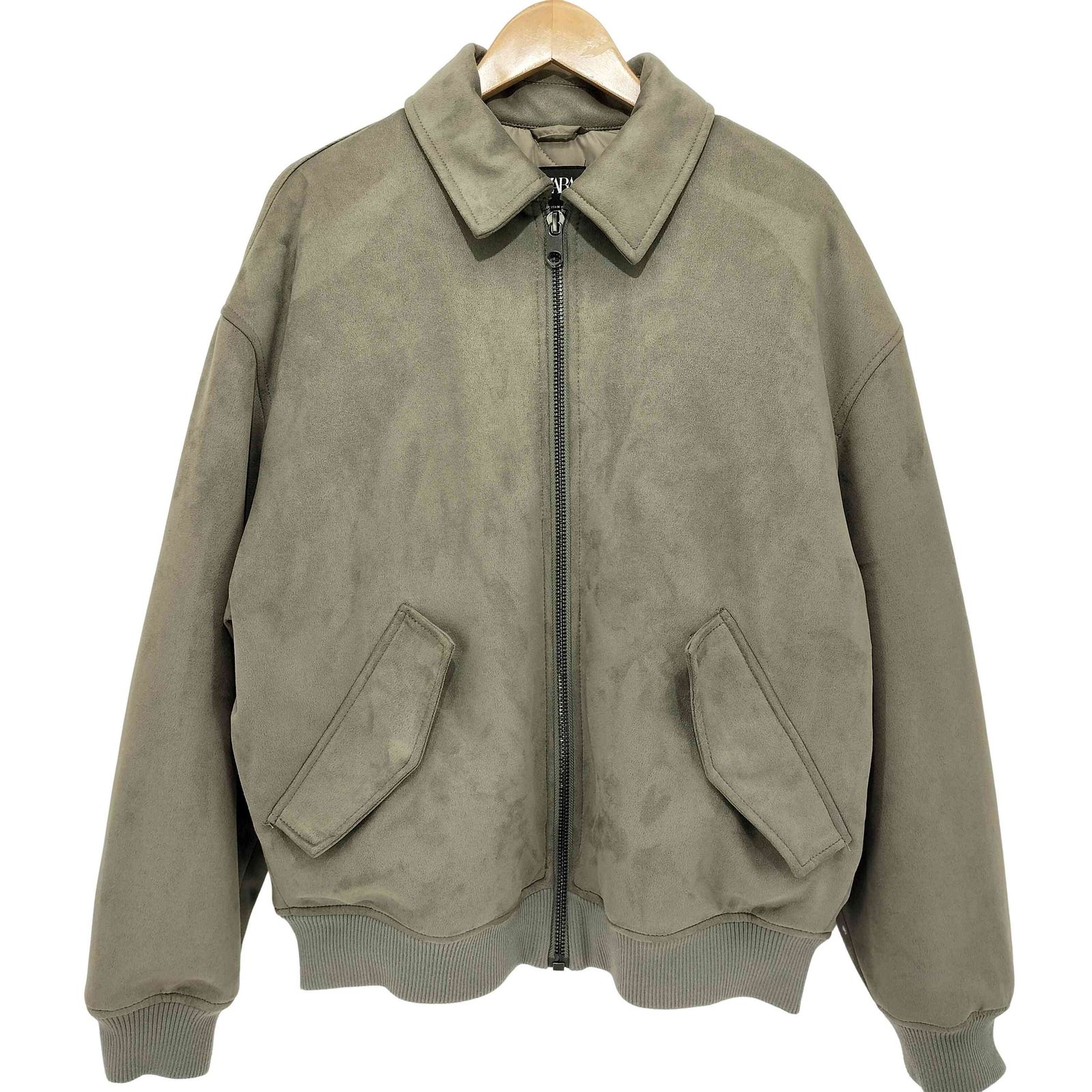 ザラ ZARA フェイクスエード ボンバージャケット メンズ import：M