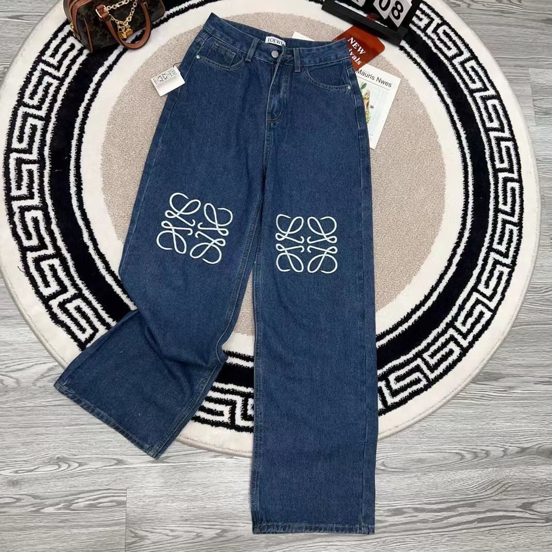 LOEWE ロエベ アナグラム バギー ジーンズ 美品】LOEWE アナグラム