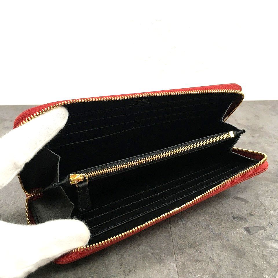 送料込み！ 極美品 Cartier ジップウォレット L3001709 レッド  