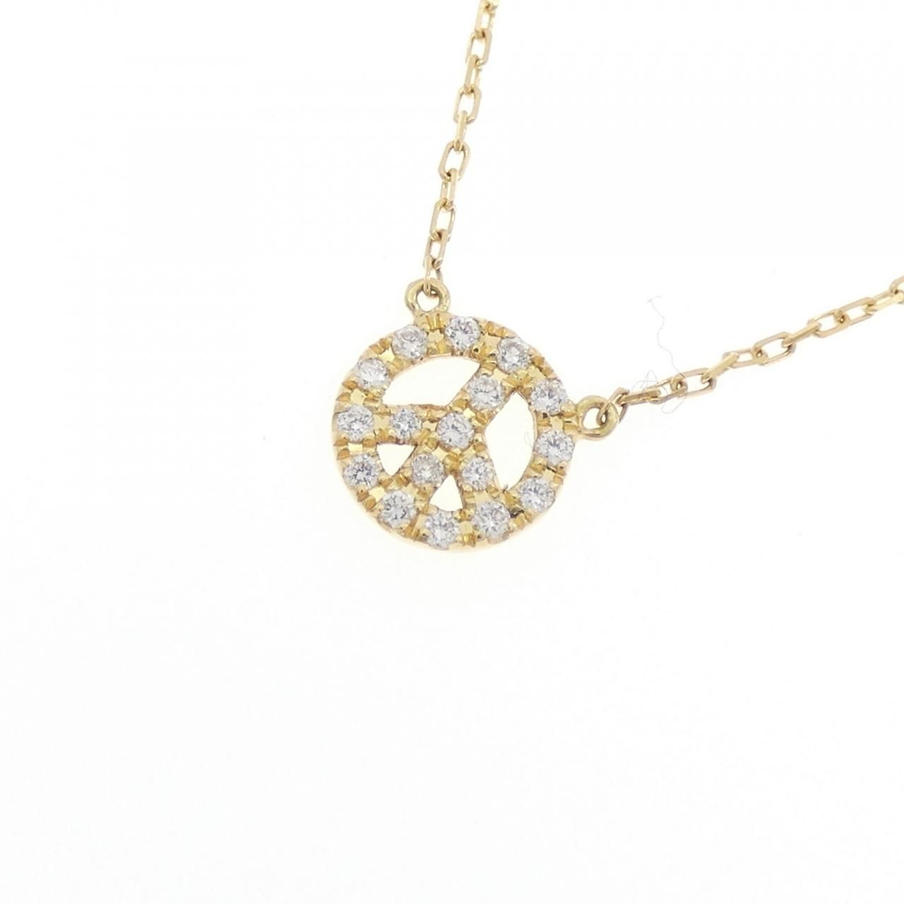 AHKAH 現行品 18K YG ダイヤモンド】クロスアピアーズ ネックレス