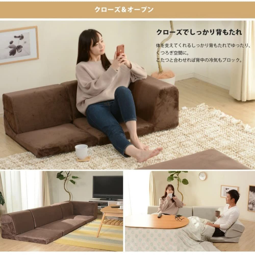 セルタン ローソファー 高反発 和楽の庵 3点セット サイクルベージュ  