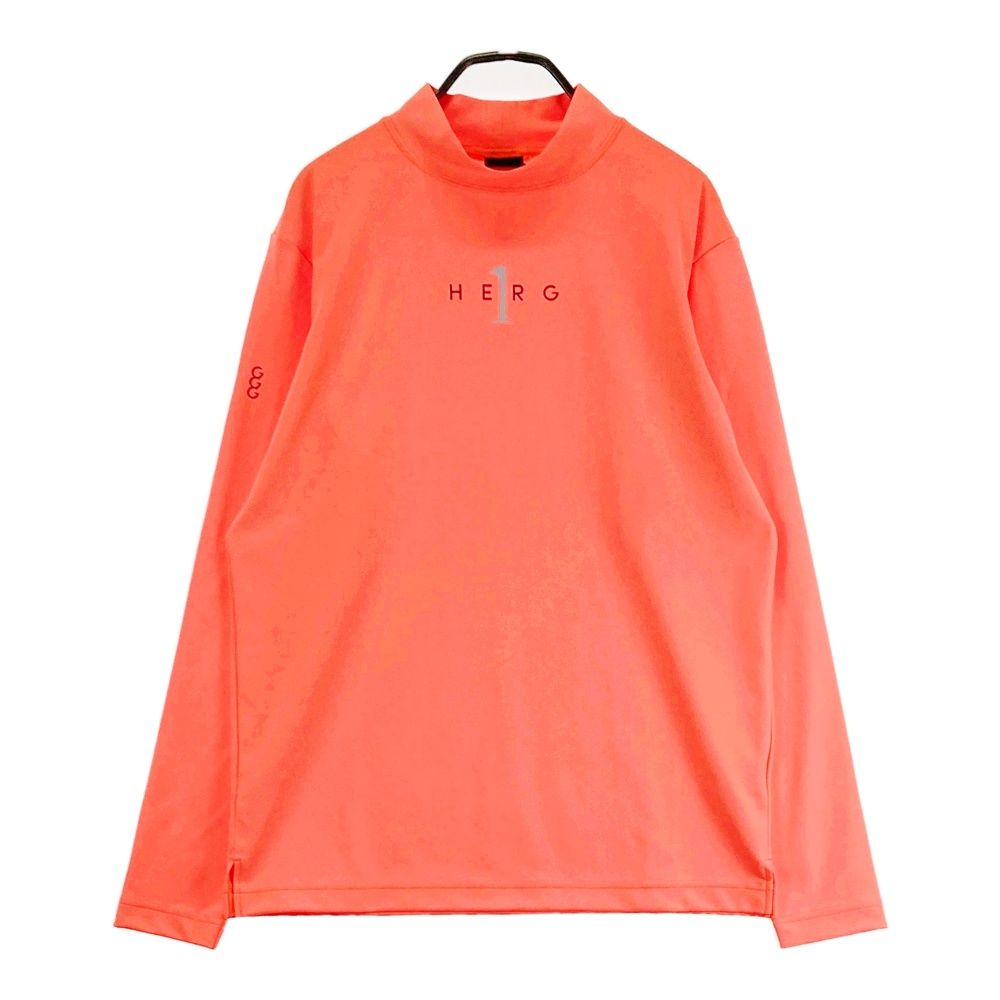 サイズ：S HERG1 エルグワン ハイネック 長袖Tシャツ オレンジ系