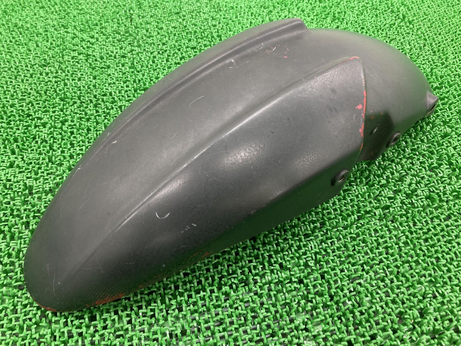 バリオス フロントフェンダー 黒 カワサキ 純正 中古 バイク 部品 ZR250A BALIUS 割れ欠け無し 品薄 希少品 ステー 車検 Genuine