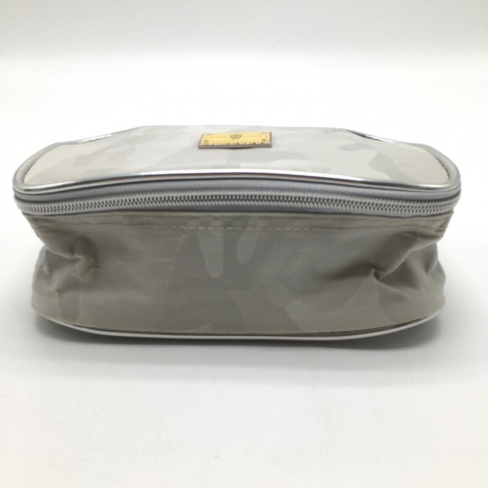 超美品】マークアンドロナ ポーチ ライトグレー カモフラ柄地