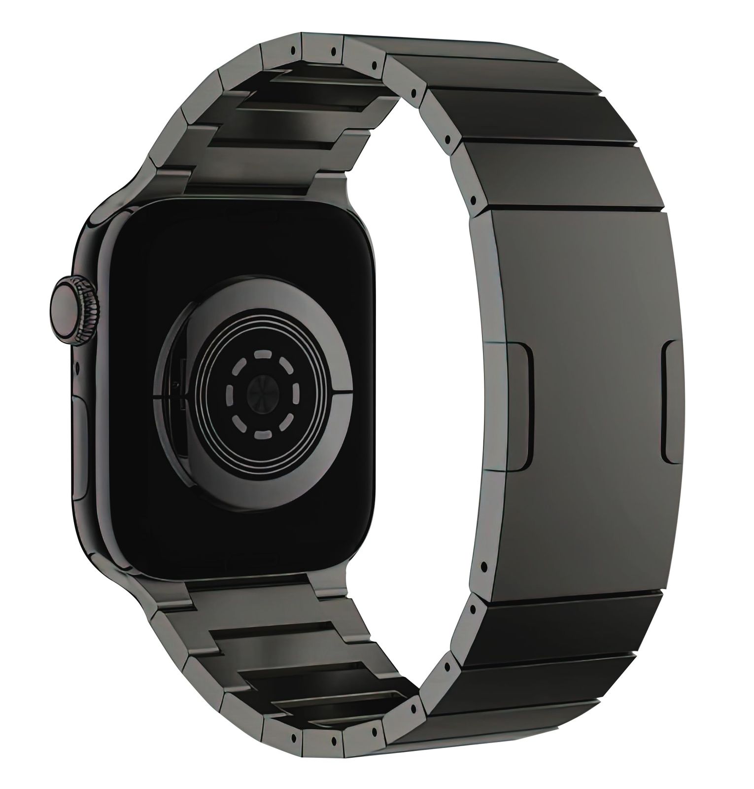 MaKTech チタンバンド 埋め込みバックル付き軽量メタルブレスレットストラップ Apple Watch 9 Ultra 2 SE 2025 8 7用 46 mm 45 44 49 ブラック