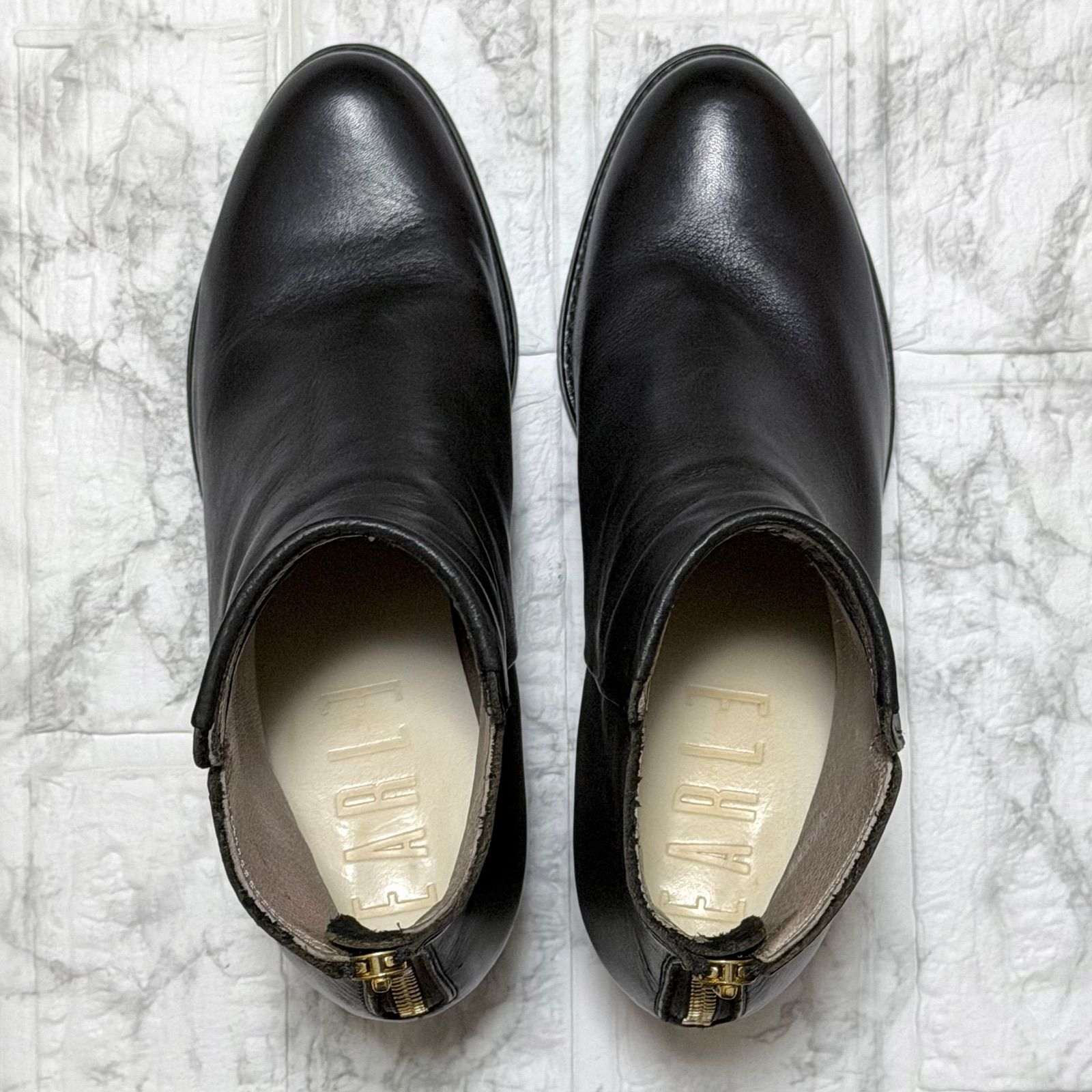 EARLE Back zip short boots バックジップショートブーツ リアルレザー 