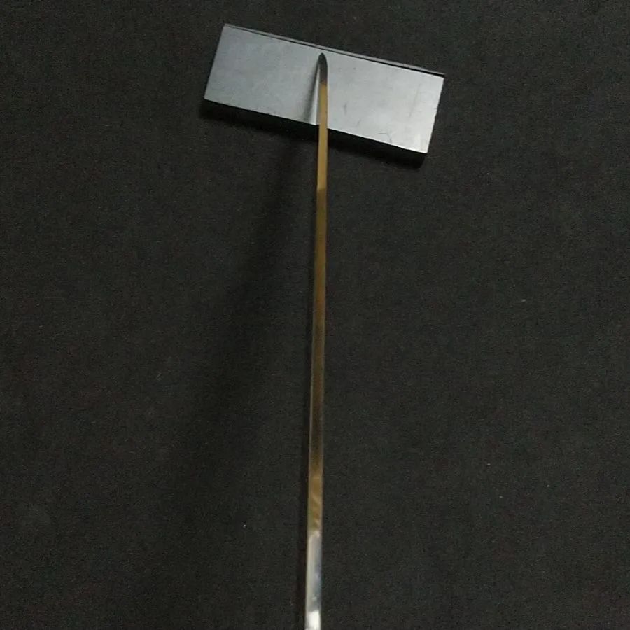  堺業務用刃物メーカー直売 九寸柳刃 超鋼スーパー本焼き セミステン 錆びにくい 片鏡面 伝統工芸士山塚忠義氏作 黒檀上下白水牛柄 プレート 洋菓子型 パン型 製菓 製パン用品