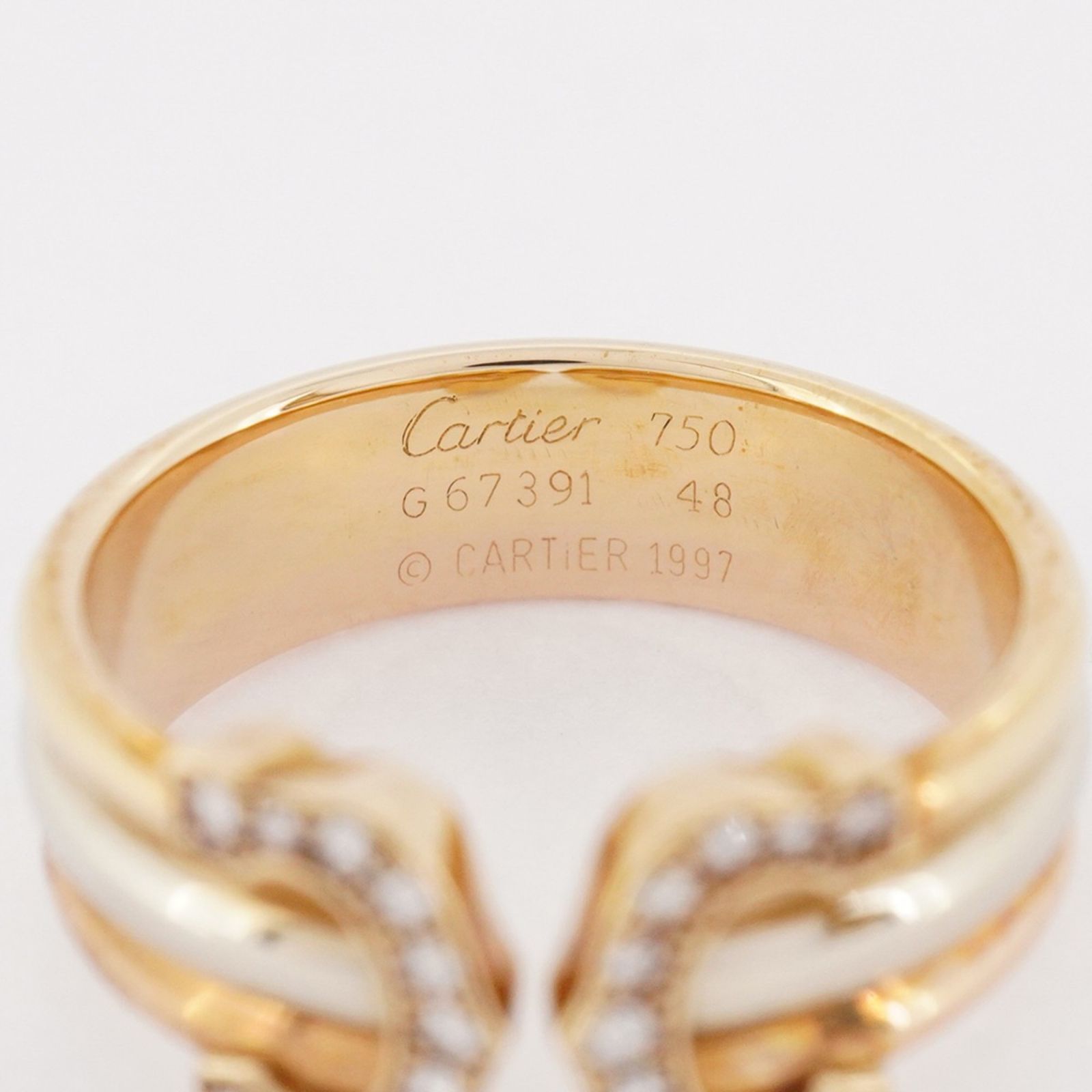 Cartier カルティエ K18PG ピンクゴールド ミニラブ リング #48