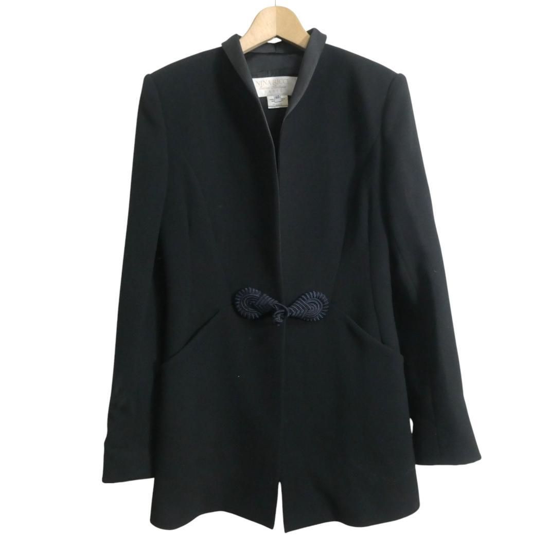 NINA RICCI - 極美品 ニナリッチ ショートショールカラー ロング丈 シングル ジャケット 極美品 NINA RICCI ニナリッチ ジャケット ショールカラー ロング丈