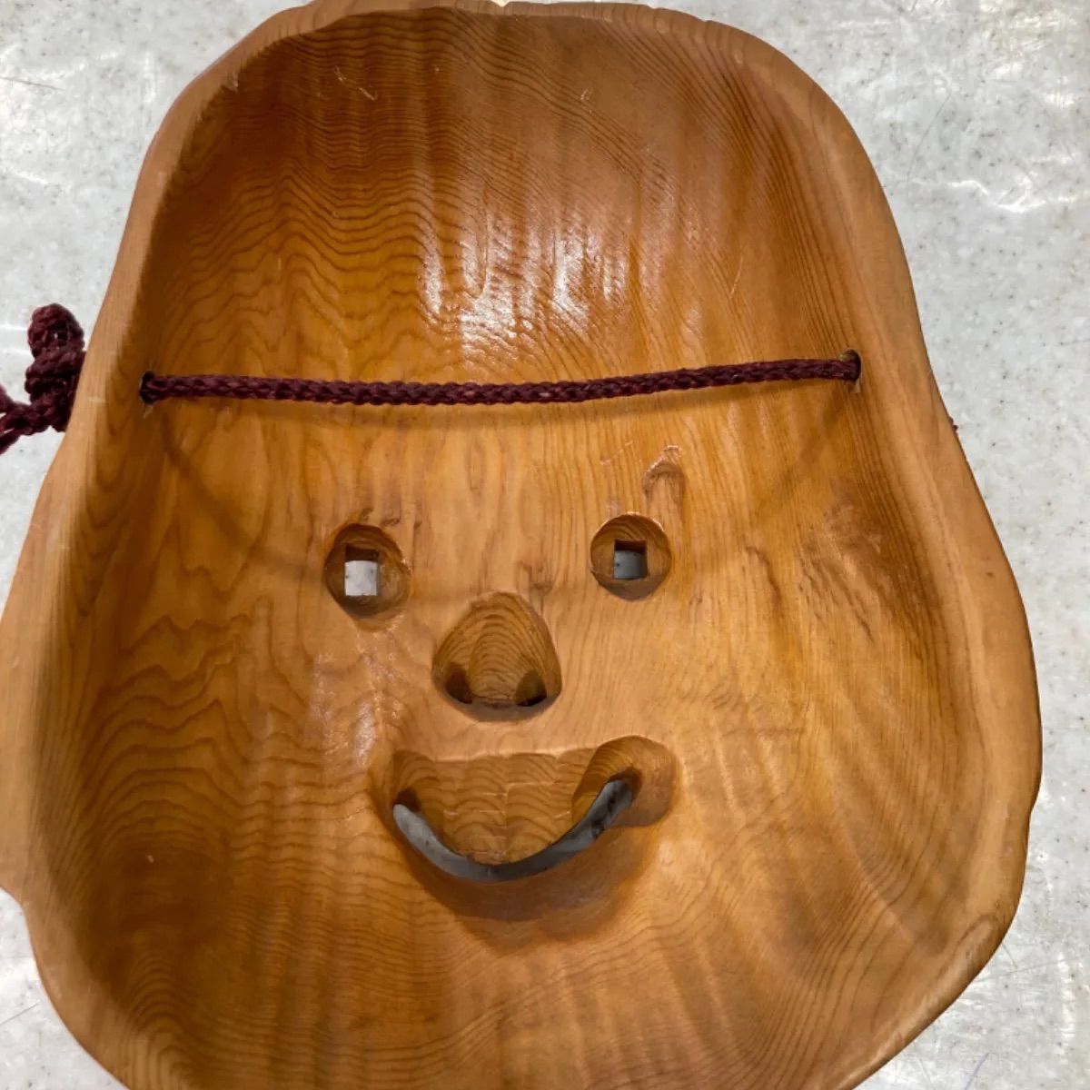 ◎木彫り お福 おかめ面 お面 能面 - メルカリ
