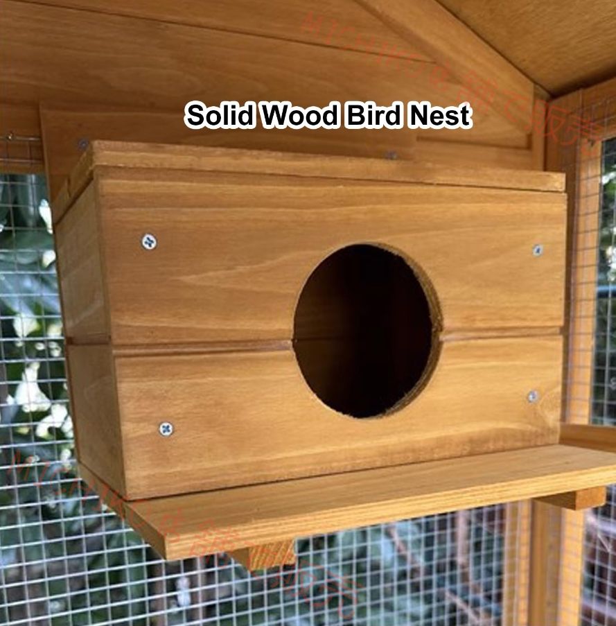 インコ ケージ 屋外 木製 鳥かご トリカゴ セキセイインコ ケージ 鳥籠 大型 防風カバー 取り外し な底トレイ サイレントユニバーサルキャスター付き 鳥小屋 文鳥 ケージ ケージ 鳥 フィンチ インコ用 STEELWINDOWSANDDOORS_COM