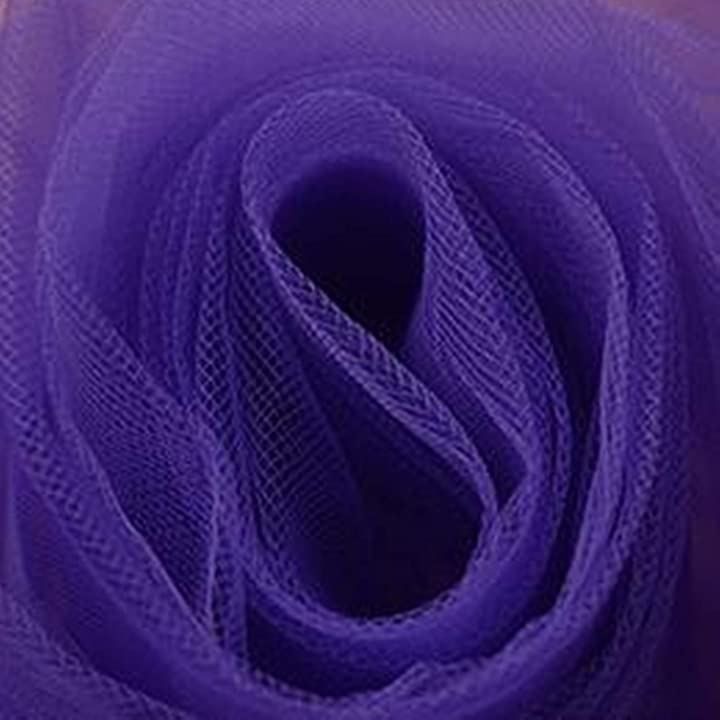 moonfarm 全16色 20D チュール 生地 カラー 無地 手芸用 裁縫 布 約 3mx幅1.6m 網目 紫( 紫(パープル))